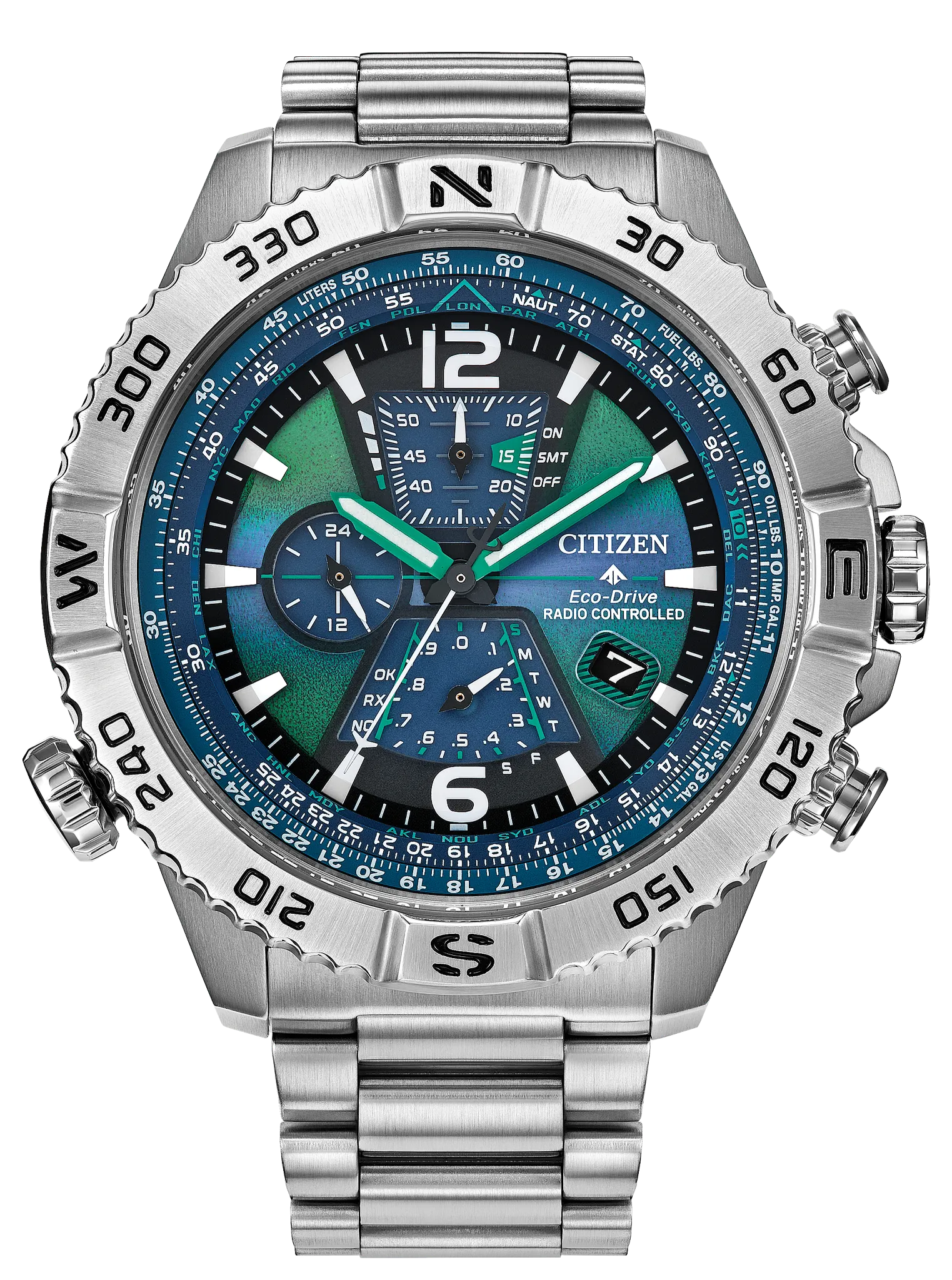 Promaster Navihawk A-T Blue Dial Stainless Steel Bracelet AT8220